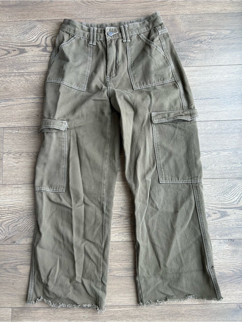 SHEIN Olive Cargo Work Pants - Durable Utility Style
